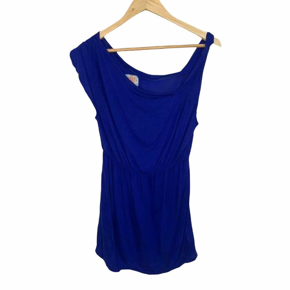 Free People Blue Tunic‎ asymmetrical top Size Small